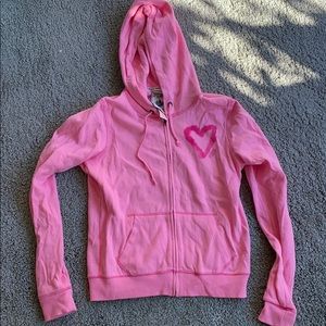 PINK heart hoodie sweatshirt